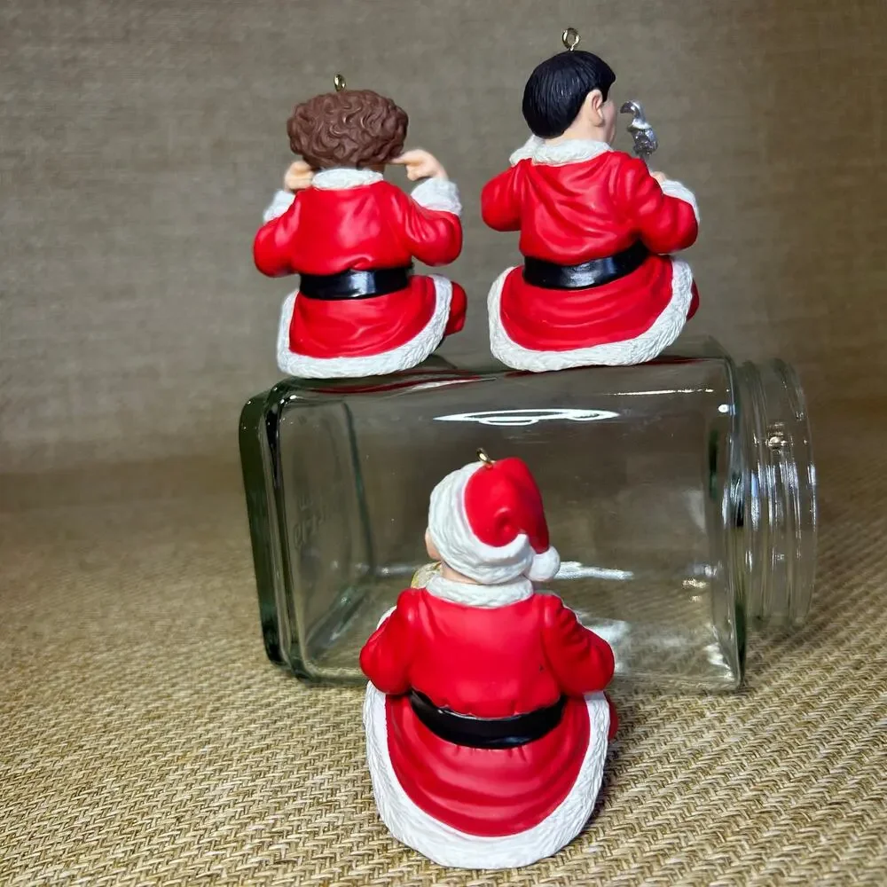 Hallmark Keepsake Three Stooges Wise Stooges Ornament Set of 3 w/ Box 2001
